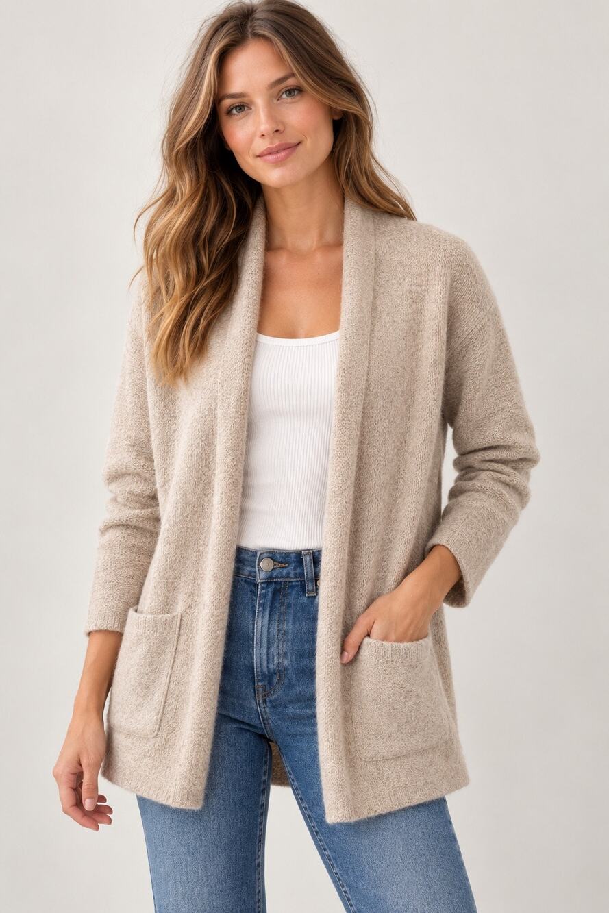 Gap Wool & Alpaca Blend Open-Front Cardigan Sweater